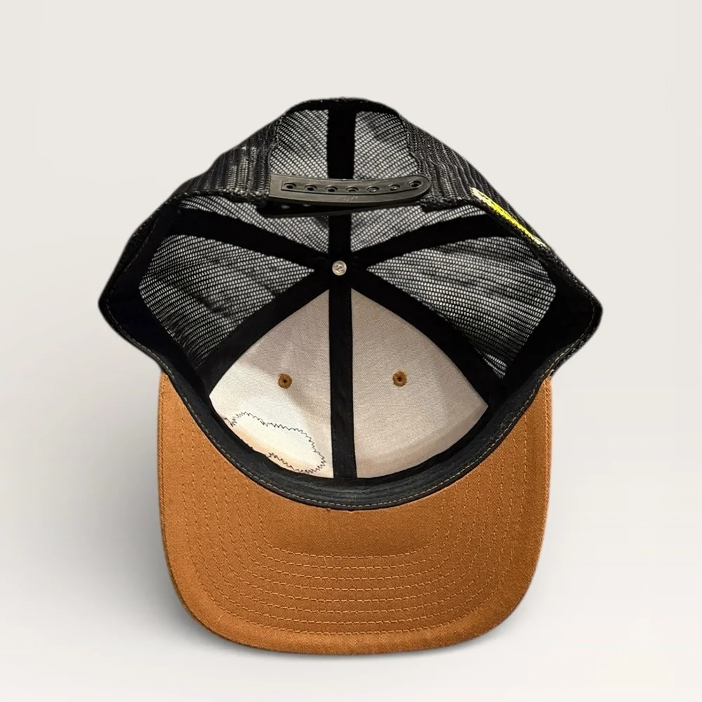 Alibi Ale Works Trucker Hat – Brown & Black Mesh (Adjustable)